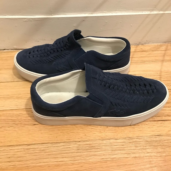 JSlides Navy Woven Suede Sneakers - Picture 4 of 4